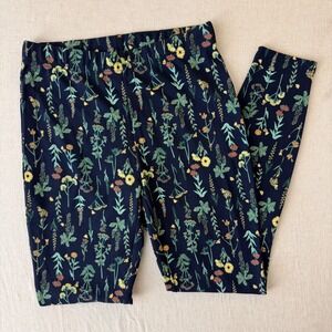 Duluth Trading Co Not your basic leggings Botanical Floral Print Leggings Small